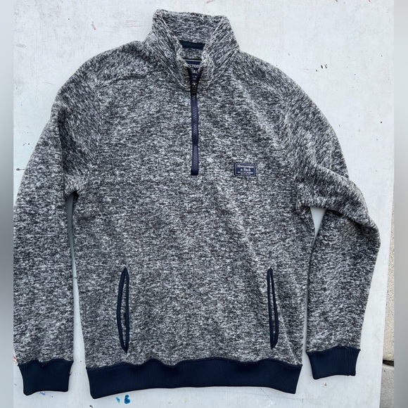 Men's Abercrombie & Fitch Sweatshirt Gray Blue Pullover M Preppy College Casual - Picture 1 of 13